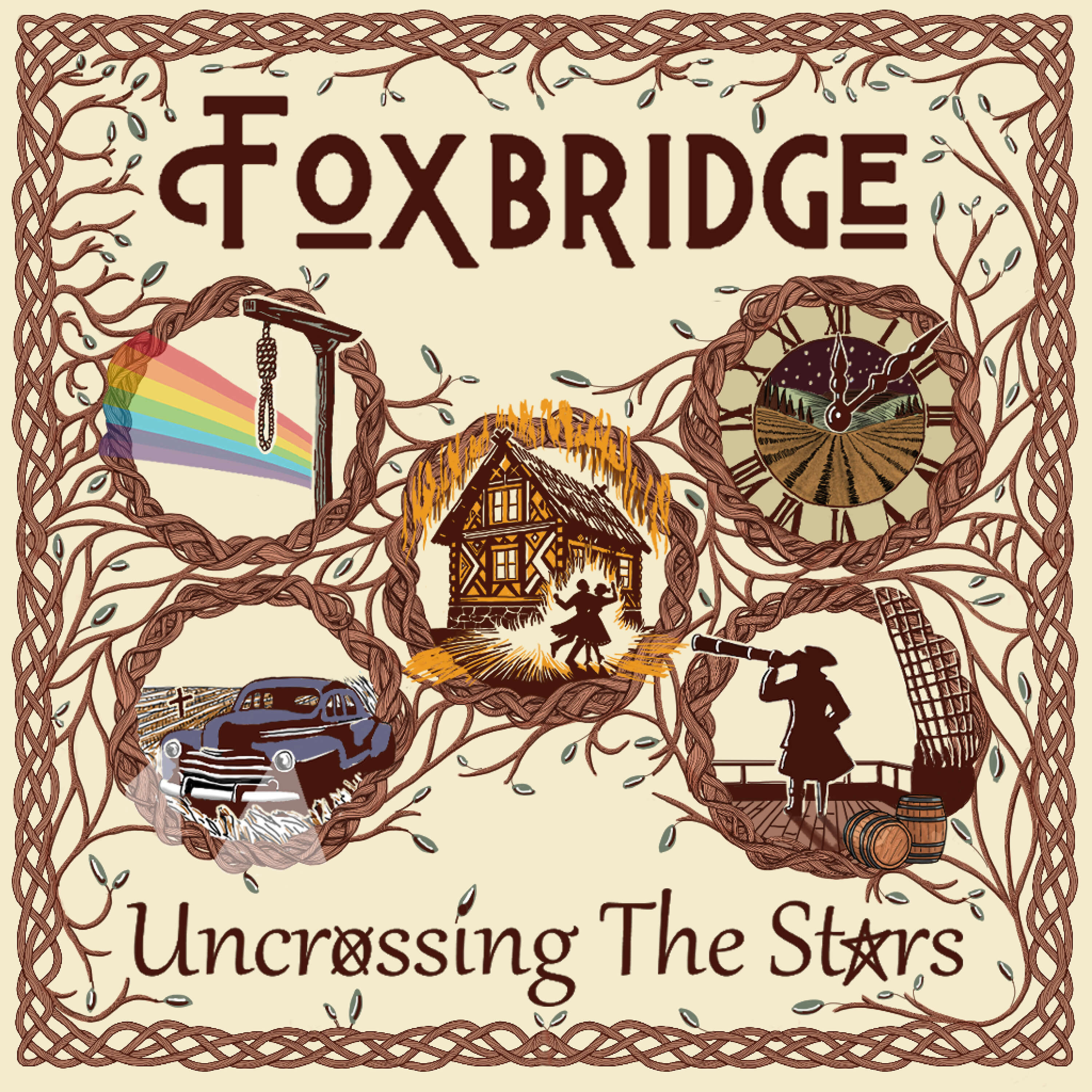 Uncrossing The Stars EP cover - Foxbridge | Acoustic Folk Pop Duet